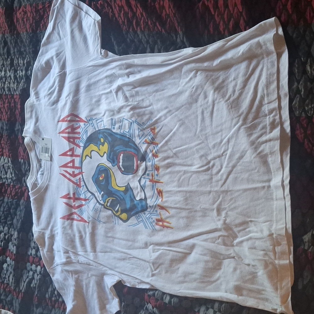 New Def Leppard Graphic Tee White Size 2X